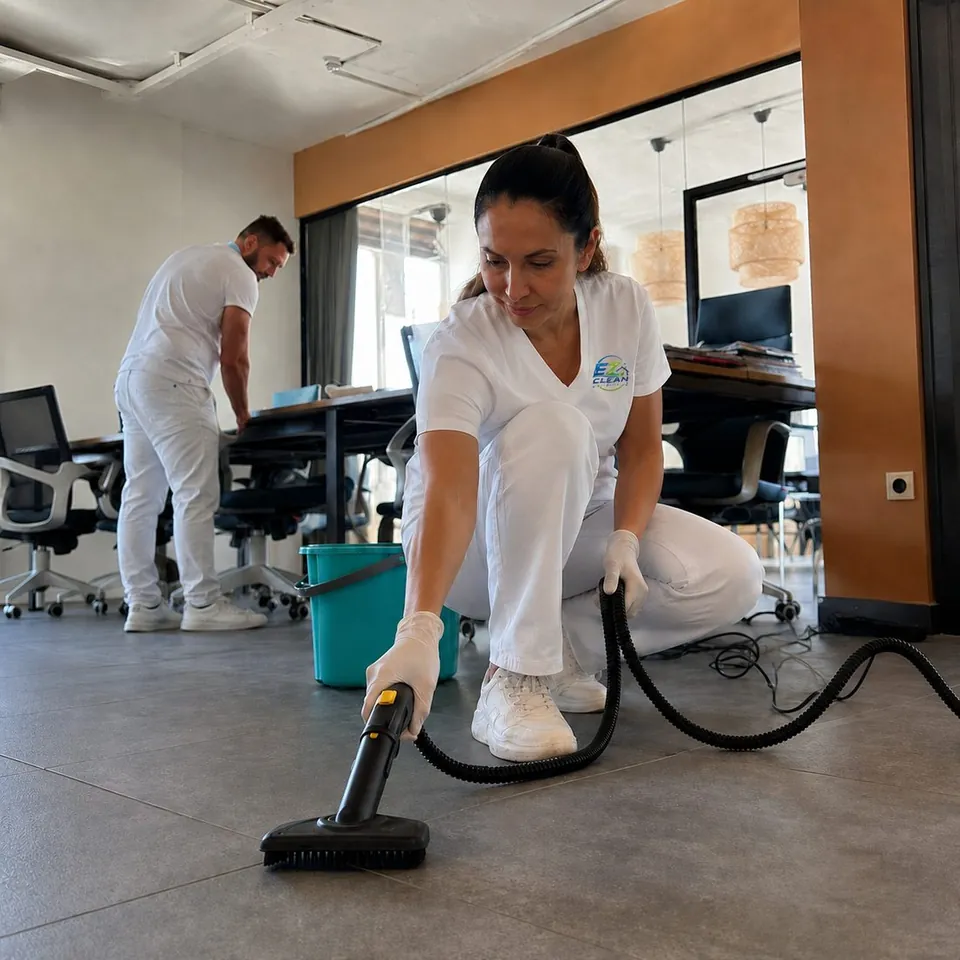 EZClean Pros team cleaning a San Diego office